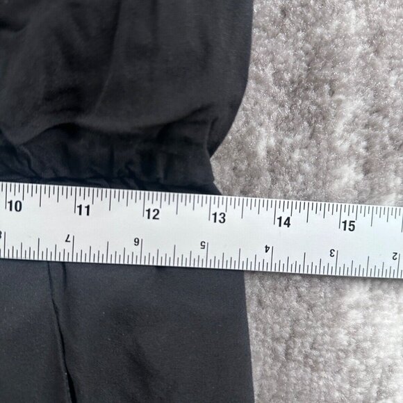 Theory Tank Dress 0 Womens Black Mini Elastic Waist Asymmetrical Shoulder - Picture 4 of 7